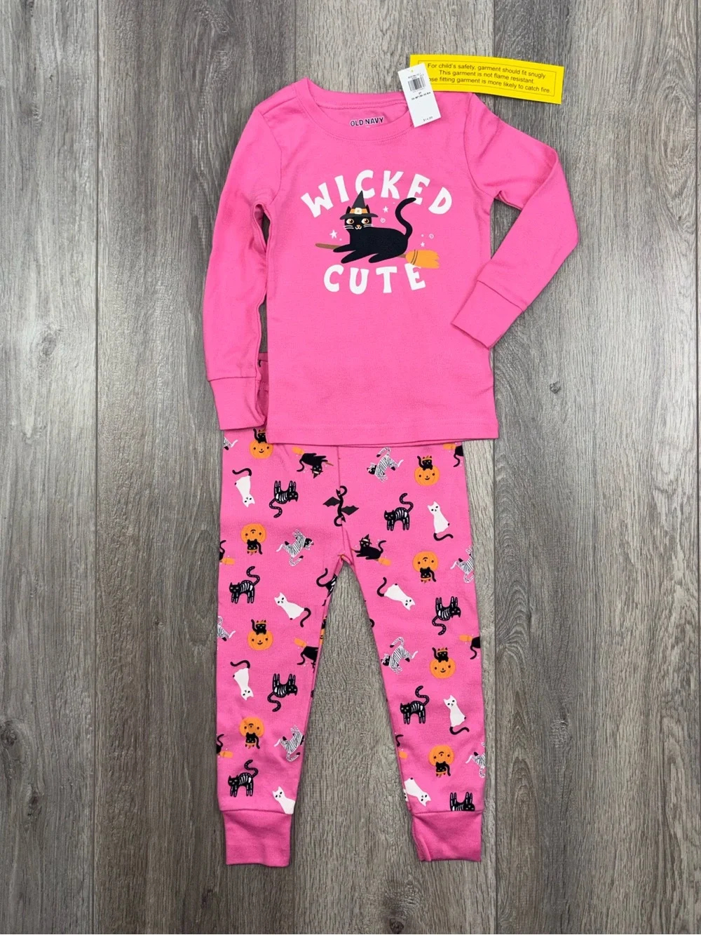 Old Navy Halloween Pajama Set “Wicked Cute” 2T Pink